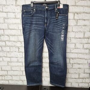 NWT Express Women's Skinny Mid Rise Jeans Dark Wash Size 16S